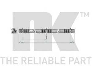 NK 852628 stabdžių žarnelė 
 Stabdžių sistema -> Stabdžių žarnelės
01466SE0020, 46430SE0013, 46430SE5A01