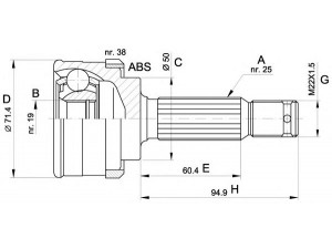 OPEN PARTS CVJ5393.10 jungčių komplektas, kardaninis velenas 
 Ratų pavara -> Sujungimai/komplektas
4950702A10, 4950705A00, 4950805A00