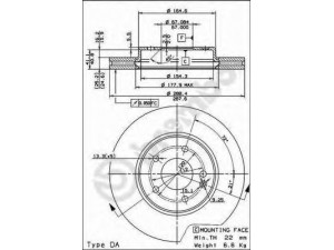 BRECO BS 8219 stabdžių diskas 
 Stabdžių sistema -> Diskinis stabdys -> Stabdžių diskas
2104210712, 2104212412