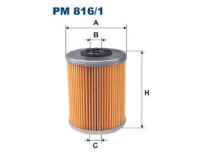 FILTRON PM816/1 kuro filtras 
 Techninės priežiūros dalys -> Papildomas remontas
190653, 1770A023, MR911916, 16400AW300