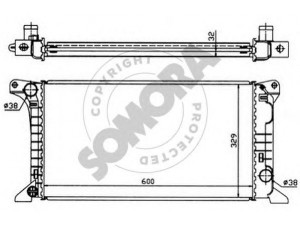 SOMORA 094140 radiatorius, variklio aušinimas 
 Aušinimo sistema -> Radiatorius/alyvos aušintuvas -> Radiatorius/dalys