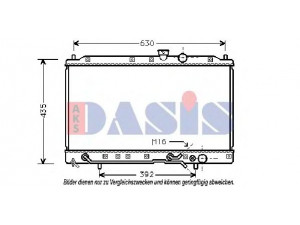AKS DASIS 141000N radiatorius, variklio aušinimas 
 Aušinimo sistema -> Radiatorius/alyvos aušintuvas -> Radiatorius/dalys
MB660565