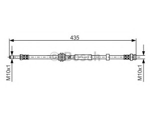 BOSCH 1 987 481 023 stabdžių žarnelė 
 Stabdžių sistema -> Stabdžių žarnelės
