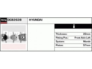 DELCO REMY DC82638 stabdžių apkaba 
 Dviratė transporto priemonės -> Stabdžių sistema -> Stabdžių apkaba / priedai
58180-34A20