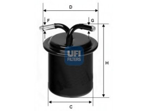 UFI 31.541.00 kuro filtras 
 Techninės priežiūros dalys -> Papildomas remontas
25175541, 42072-AA011, 42072-PA010