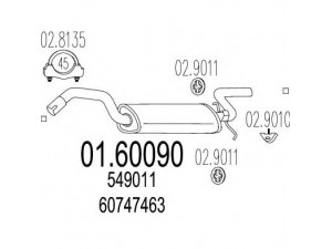 MTS 01.60090 galinis duslintuvas
549011, 60506792, 60568416, 60747463