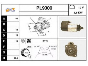 SNRA PL9300 starteris
843511, 847306