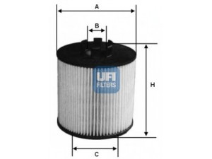 UFI 25.063.00 alyvos filtras 
 Techninės priežiūros dalys -> Techninės priežiūros intervalai
2661800009, A2661800009