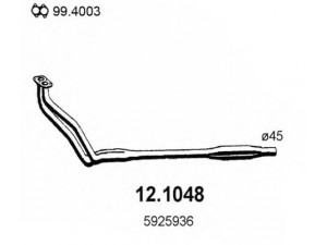 ASSO 12.1048 išleidimo kolektorius 
 Išmetimo sistema -> Išmetimo vamzdžiai
5925936, 5978528
