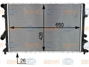 HELLA 8MK 376 790-551 radiatorius, variklio aušinimas 
 Aušinimo sistema -> Radiatorius/alyvos aušintuvas -> Radiatorius/dalys
1K0 121 251 CL, 1K0 121 251 CL