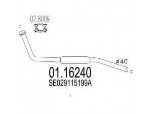 MTS 01.16240 išleidimo kolektorius 
 Išmetimo sistema -> Išmetimo vamzdžiai
SE029115199A