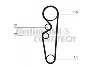 CONTITECH CT729 paskirstymo diržas 
 Techninės priežiūros dalys -> Papildomas remontas
6711044, 6830821, 91SM6268AA, 91SM6268AAA