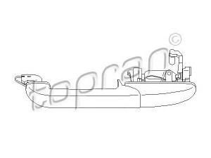 TOPRAN 108 480 durų rankenėlė 
 Užrakinimo sistema -> Rankenėlės
3A0 839 205A