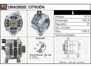 DELCO REMY DRA3908 kintamosios srovės generatorius 
 Elektros įranga -> Kint. sr. generatorius/dalys -> Kintamosios srovės generatorius
9603546480, A4T00991, A4T00991B