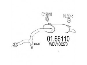 MTS 01.66110 galinis duslintuvas 
 Išmetimo sistema -> Duslintuvas
WDV100270