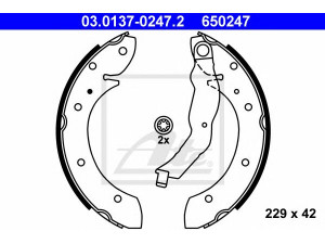 ATE 03.0137-0247.2 stabdžių trinkelių komplektas 
 Techninės priežiūros dalys -> Papildomas remontas
34 21 1 160 504, 34 21 9 067 127