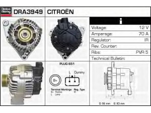 DELCO REMY DRA3949 kintamosios srovės generatorius 
 Elektros įranga -> Kint. sr. generatorius/dalys -> Kintamosios srovės generatorius