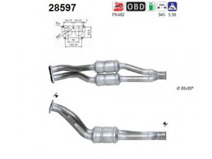 AS 28597 katalizatoriaus keitiklis 
 Išmetimo sistema -> Katalizatoriaus keitiklis
1731K1