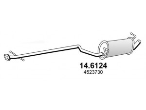 ASSO 14.6124 vidurinis duslintuvas 
 Išmetimo sistema -> Duslintuvas
1581939, 4420837, 4523730