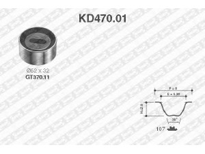 SNR KD470.01 paskirstymo diržo komplektas 
 Techninės priežiūros dalys -> Papildomas remontas
B630-12-700, B630-12-700E, B631-12-700C
