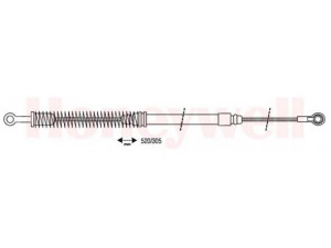 BENDIX 431248B trosas, stovėjimo stabdys 
 Stabdžių sistema -> Valdymo svirtys/trosai
7661241, 7671310