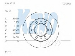 KAVO PARTS BR-9329 stabdžių diskas 
 Stabdžių sistema -> Diskinis stabdys -> Stabdžių diskas
4351235070