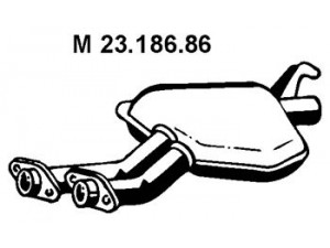 EBERSPÄCHER 23.186.86 vidurinis duslintuvas 
 Išmetimo sistema -> Duslintuvas
201 490 39 15