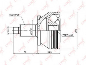 LYNXauto CO-1225 jungčių komplektas, kardaninis velenas 
 Ratų pavara -> Sujungimai/komplektas
6Q0 498 099 B, 6Q0 498 099 E, 6Q0 498 099 EX