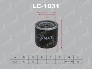 LYNXauto LC-1031 alyvos filtras 
 Techninės priežiūros dalys -> Techninės priežiūros intervalai
02650 396, X3549957, 5018355, 870X6714UA