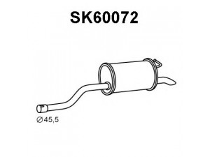 VENEPORTE SK60072 galinis duslintuvas 
 Išmetimo sistema -> Duslintuvas
1K5253609C