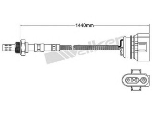 WALKER PRODUCTS 250-24417 lambda jutiklis 
 Variklis -> Variklio elektra
021 906 265 AC, 021 906 265 AQ