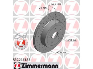 ZIMMERMANN 530.2463.52 stabdžių diskas 
 Stabdžių sistema -> Diskinis stabdys -> Stabdžių diskas
26700-FE050