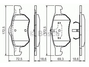 BOSCH 0 986 424 668 stabdžių trinkelių rinkinys, diskinis stabdys 
 Techninės priežiūros dalys -> Papildomas remontas
05015365AA, 05072215AA, 05072216AA