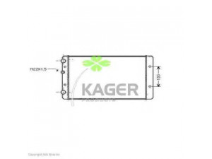 KAGER 31-1168 radiatorius, variklio aušinimas 
 Aušinimo sistema -> Radiatorius/alyvos aušintuvas -> Radiatorius/dalys
1H0121253BE, 1H0121253BJ