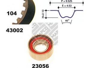 MAPCO 23002 paskirstymo diržo komplektas 
 Techninės priežiūros dalys -> Papildomas remontas