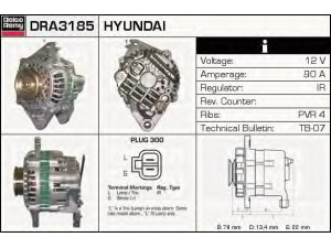DELCO REMY DRA3185 kintamosios srovės generatorius 
 Elektros įranga -> Kint. sr. generatorius/dalys -> Kintamosios srovės generatorius
A3T45691, A3T45693, A3T45694, MD114970