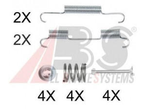 A.B.S. 0896Q priedų komplektas, stovėjimo stabdžių trinkelės 
 Stabdžių sistema -> Rankinis stabdys