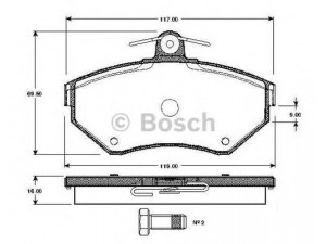 BOSCH 0 986 TB2 039 stabdžių trinkelių rinkinys, diskinis stabdys 
 Techninės priežiūros dalys -> Papildomas remontas
1HM 698 151 A, 1HM698151, 1HM 698 151 A