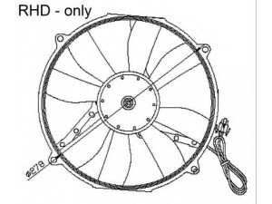 NRF 47045 ventiliatorius, radiatoriaus 
 Aušinimo sistema -> Oro aušinimas
0015001393, A0015001393