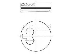 MAHLE ORIGINAL 029 55 22 stūmoklis 
 Variklis -> Cilindrai/stūmokliai