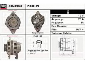 DELCO REMY DRA3943 kintamosios srovės generatorius
A2T27693, MD147149, MD197476
