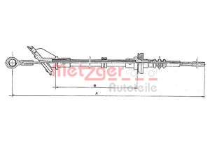 METZGER 1902.5 sankabos trosas 
 Dviratė transporto priemonės -> Kabeliai ir tachometro velenaai -> Sankabos trosas
7706794