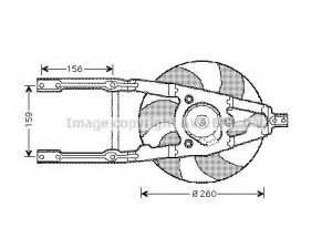 AVA QUALITY COOLING FT7545 ventiliatorius, radiatoriaus 
 Aušinimo sistema -> Oro aušinimas
46540252, 46559851, 46559853