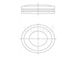 MAHLE ORIGINAL 033 10 01 stūmoklis 
 Variklis -> Cilindrai/stūmokliai