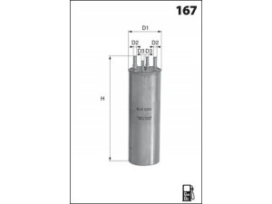 MECAFILTER ELG5325 kuro filtras 
 Techninės priežiūros dalys -> Papildomas remontas
7H0127401, 7H0127401A, 7H0127401B