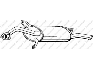 BOSAL 177-743 galinis duslintuvas 
 Išmetimo sistema -> Duslintuvas
MB 957279, MR 127069