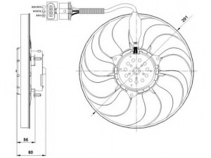 NRF 47392 ventiliatorius, radiatoriaus 
 Aušinimo sistema -> Oro aušinimas
1J0959455R, 1J0959455R, 1J0959455R