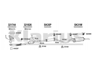 KLARIUS 780118U išmetimo sistema 
 Išmetimo sistema -> Išmetimo sistema, visa