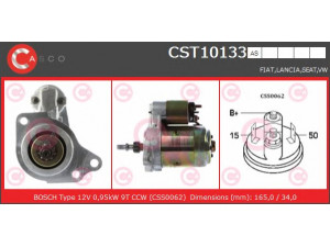 CASCO CST10133AS starteris 
 Elektros įranga -> Starterio sistema -> Starteris
055911023E, 055911023F, 055911023G
