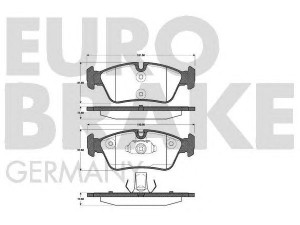 EUROBRAKE 5502221525 stabdžių trinkelių rinkinys, diskinis stabdys 
 Techninės priežiūros dalys -> Papildomas remontas
34111161445, 34111164498, 34111164500